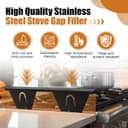 Thumbnail 3 de Stove Guard Adjustable 13.8–27.6" Stainless Steel 🍽️