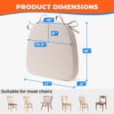Thumbnail 1 de Sunsleek D-Shaped Dining Chair Cushions 17" 🍽️