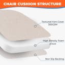 Thumbnail 3 de Sunsleek D-Shaped Dining Chair Cushions 17" 🍽️