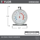 Thumbnail 1 de Taylor 5924 Large Dial Refrigerator Thermometer 3" 📦