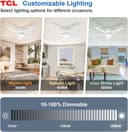 Thumbnail 2 de TCL 52" Modern Ceiling Fan with Lights, 6-Speed 🌬️
