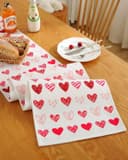 Thumbnail 4 de Valentines Day Table Runner 72-inch heart decor 🧵