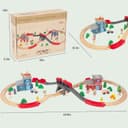 Thumbnail 2 de WoodenEdu 60-Pc Train Set ⚙️