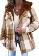 Thumbnail principal de Zeagoo Plaid Shacket Jacket, Hooded S-2XL 🧥