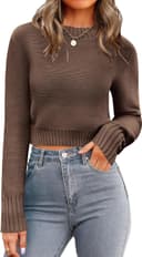 Thumbnail principal de Zeagoo Round Neck Cropped Sweater for Women 2025 🧥