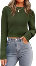 Thumbnail 3 de Zeagoo Round Neck Cropped Sweater for Women 2025 🧥