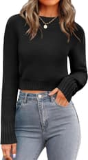 Thumbnail 5 de Zeagoo Round Neck Cropped Sweater for Women 2025 🧥