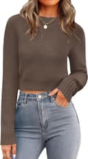 Thumbnail 6 de Zeagoo Round Neck Cropped Sweater for Women 2025 🧥