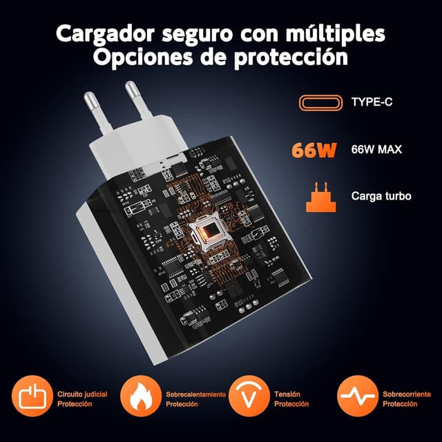 Thumbnail 5 de Cargador USB C 66W rápido para Huawei y Honor
