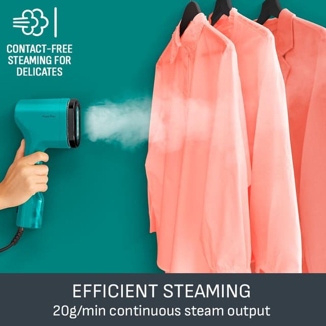 Detalle de Tefal Pure Pop Slim DT2024 handheld clothes steamer (70ml tank, no ironing board needed)