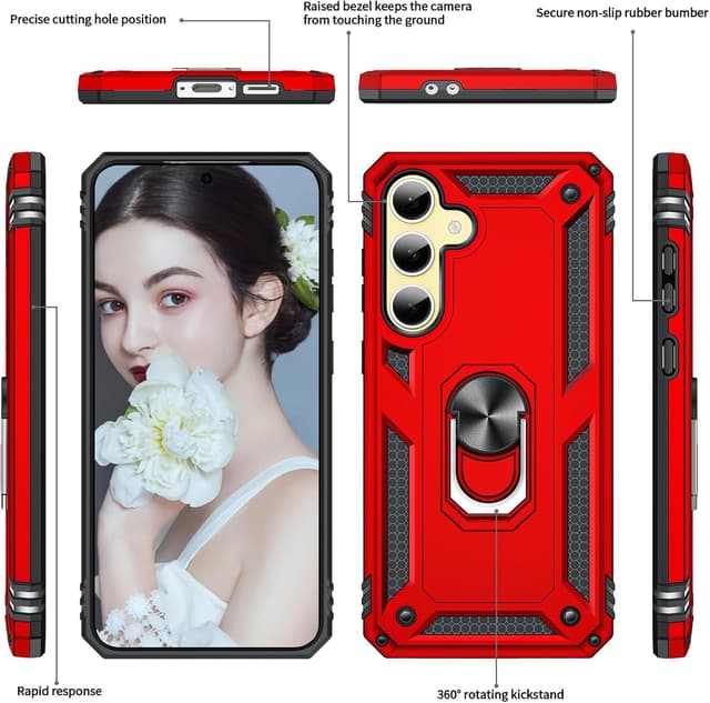 Detalle de LeYi Galaxy S24 FE case with glass