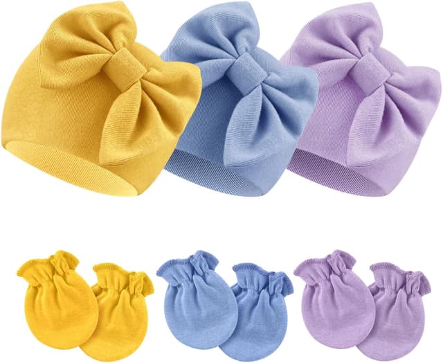 Detalle de DRESHOW Newborn Hat Mittens Set