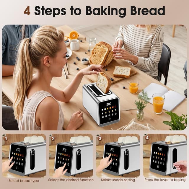 Thumbnail 6 de Touch Screen Toaster 2-Slice 900W 🍞