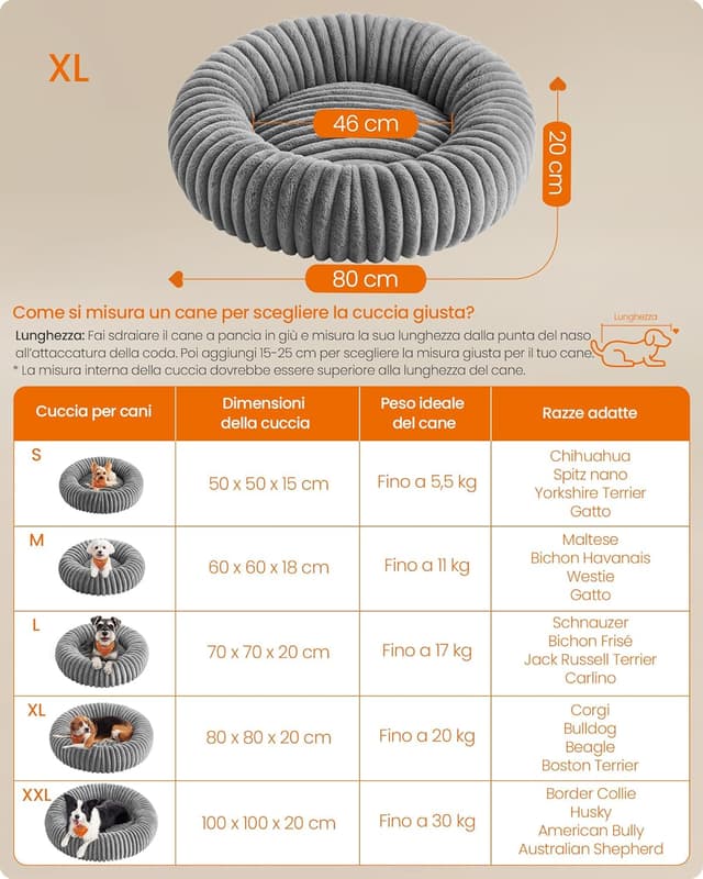 Thumbnail 5 de Feandrea PGW304GD01 cuccia per cani e gatti taglia grande 80 cm