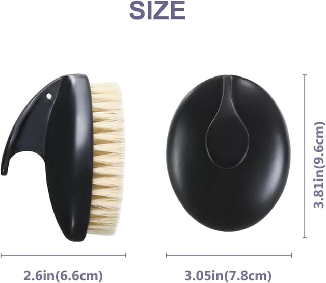 Thumbnail 4 de Dry Brushing Body Brush by Boar Bristles for exfoliation & lymphatic drainage 🫧