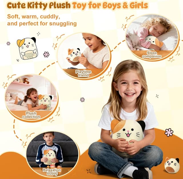 Thumbnail 4 de Plush Cat Weighted Microwave Heat Pad 60–120s