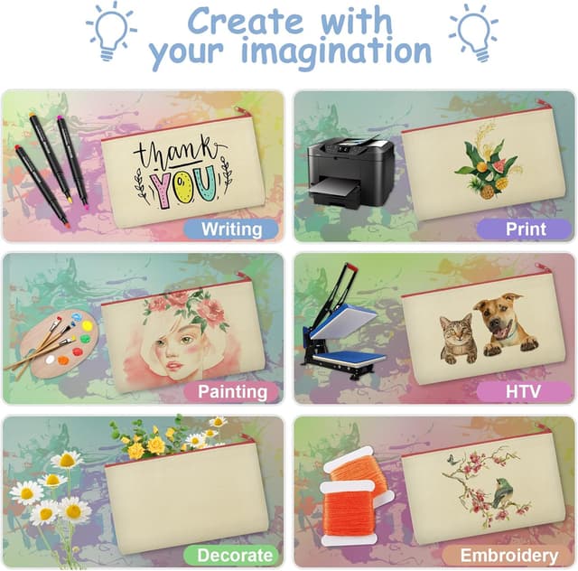 Thumbnail 3 de Vicloon Pochette Tissu Zippée 21x12 cm