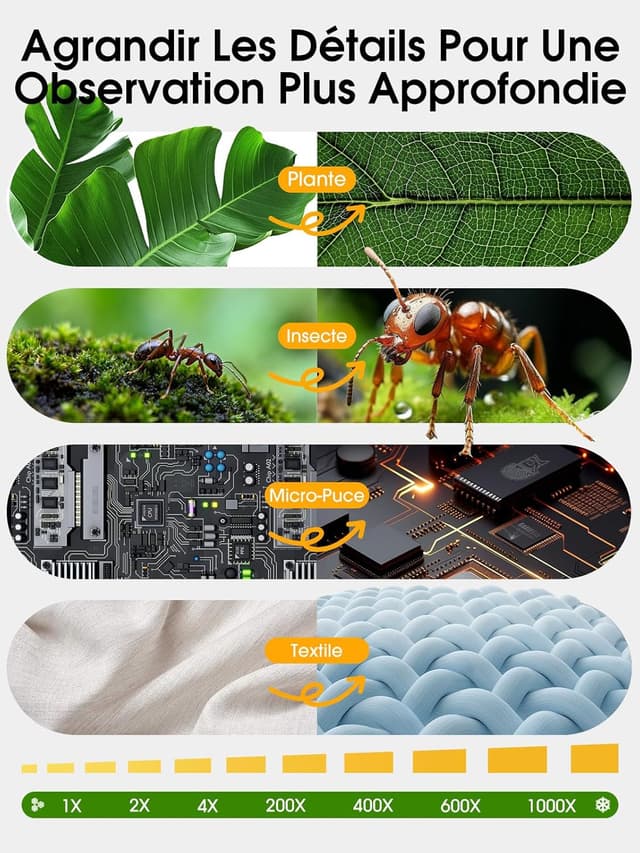 Thumbnail 4 de DEIME 20MP 1000X Microscope enfant