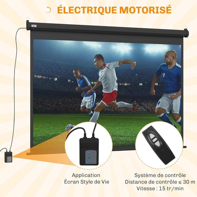 Detalle de HOMCOM écran vidéoprojecteur 84 Pouces 4K