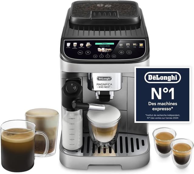 Detalle de De’Longhi Magnifica Evo Next Perfetto (ECAM312.80.SB) – Machine à café automatique avec lattecrema et écran tactile couleur