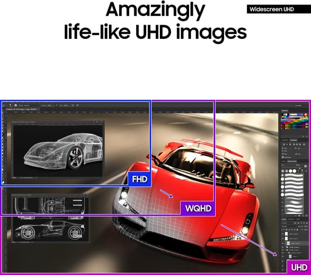 Detalle de Samsung 32" UJ59 Series 4K UHD (LU32J590UQNXZA) VA Panel Computer Monitor