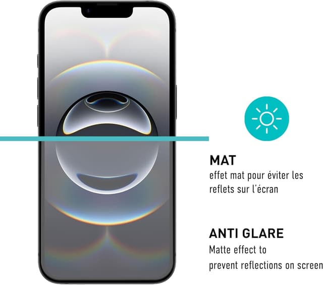Detalle de smartect Verre Trempé 2 pièces (mat) pour iPhone 17e / iPhone 16e : protection HD anti-rayures