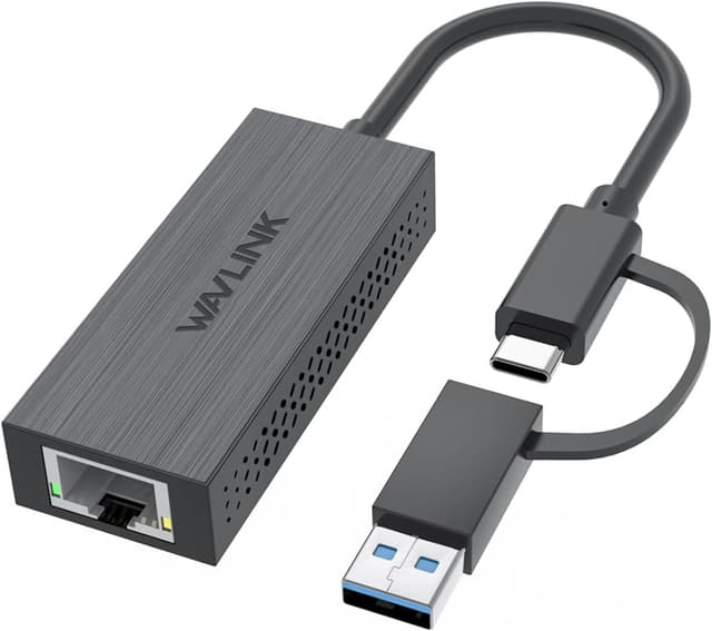 Detalle de WAVLINK USB‑C zu 2,5G Ethernet Adapter (RJ45) – USB‑A & USB‑C LAN, für Windows & macOS