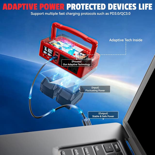 Thumbnail 2 de 350W Power Inverter for Milwaukee 18V Batteries