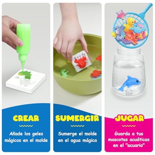 Detalle de Coodoo Aqua Gelz Set: kit DIY de gel de agua mágico con 10 colores y 8 moldes