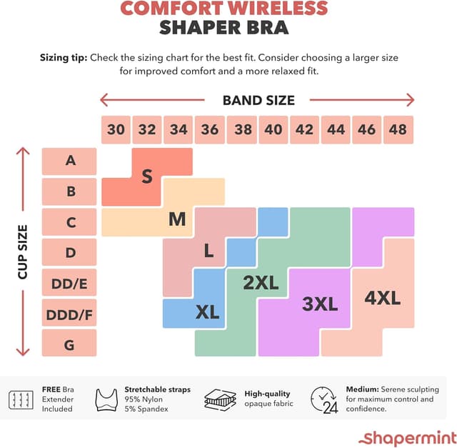 Detalle de SHAPERMINT Wireless Compression Bra for Women