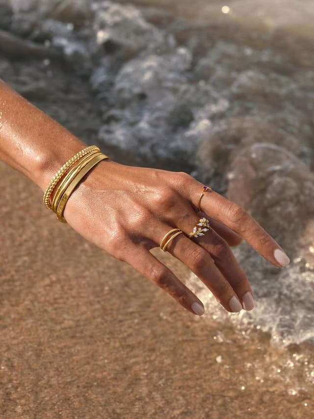 Detalle de SINGULARU Anillo Sophie Lavande 3 mm