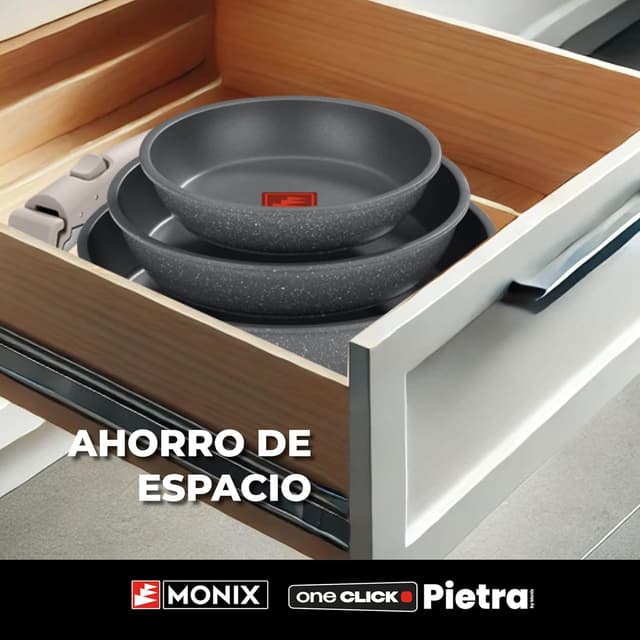 Thumbnail 5 de Monix One Click Pietra — Set 3 sartenes 20/24/26 cm