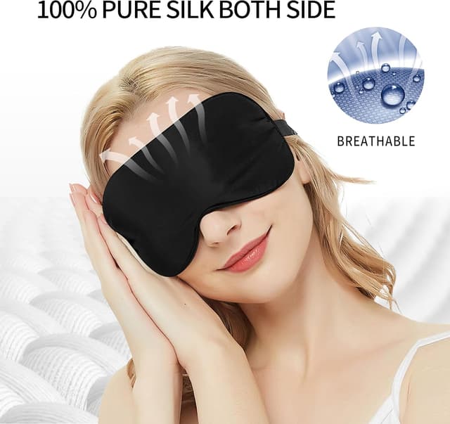 Thumbnail 6 de townsslik máscara 3D de seda 19 mm para dormir