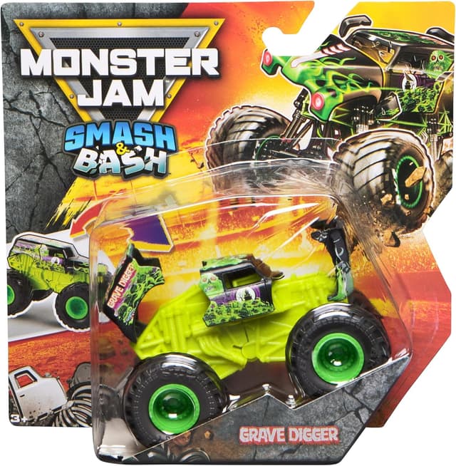 Thumbnail 3 de Monster Jam Smash & Bash Megalodon 1:64 – Monster truck riparabile per bambini dai 3 anni