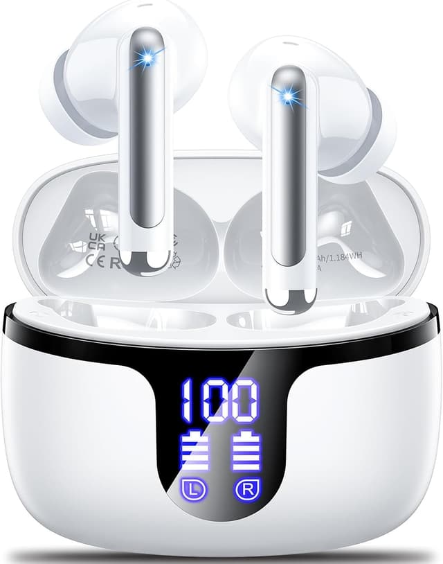 Detalle de Monyhigh Wireless Earbuds Bluetooth 5.3 (in-ear) with 4 ENC Mic, 42h playtime and LED display in-ear headphones