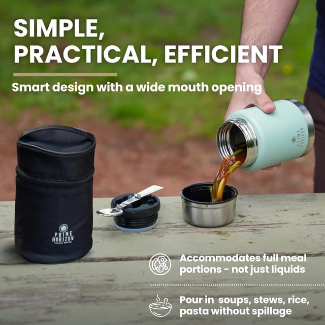 Thumbnail 6 de Prime Horizon Food Flask 500ml stainless steel jar 🍱