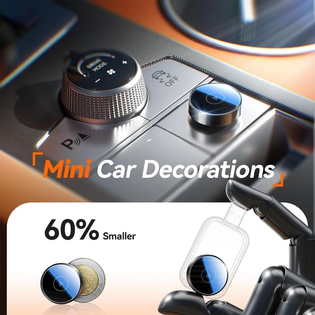 Detalle de Wireless CarPlay Adapter (60% Smaller) with 3X Auto-Connect, No Latency Plug & Play Mini Dongle for iPhone 5–17 (Deep Black)