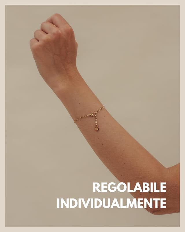 Detalle 2 de GD GOOD.designs Braccialetto lettere 18K oro