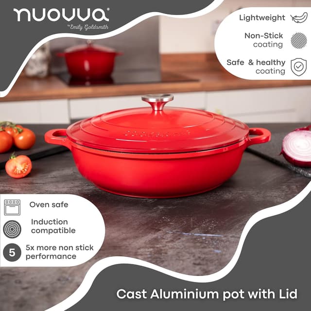 Thumbnail 3 de Nuovva 28cm 3.9L Non‑Stick Casserole Pot 🍲
