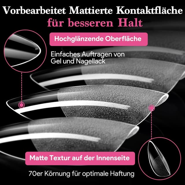 Thumbnail 5 de QIEK Nageltips 510 Stück Mandel