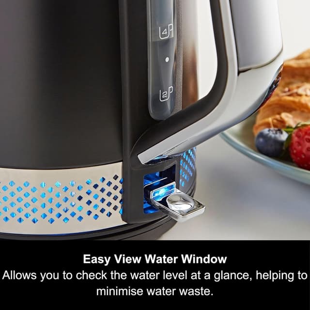 Detalle 2 de Morphy Richards Illumination 1.7L Jug Kettle (108020) with Rapid Boil, Blue Light & 360° Cordless Base