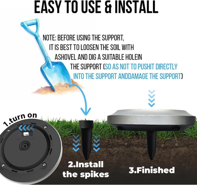 Thumbnail 4 de ZFITEI 12 Pack Solar Ground Lights 600mAh