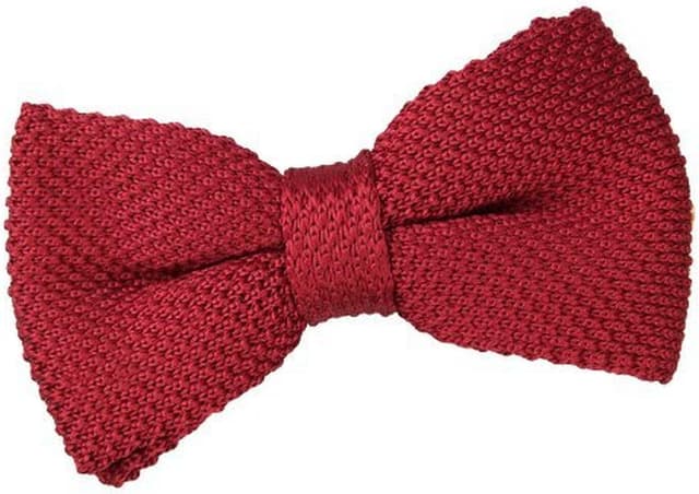 Detalle de DQT men’s knitted bow tie (pre-tied) – adjustable hook and eye strap