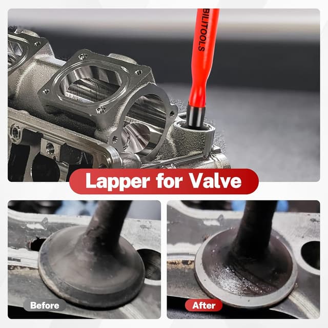 Detalle de BILITOOLS Compresseur de ressort de soupape – kit 13 outils avec pince à joint de tige et rodoirs