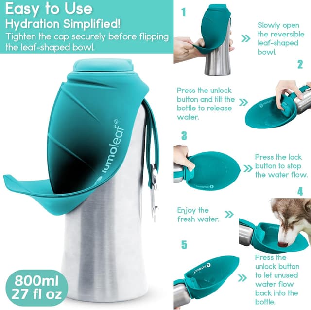 Thumbnail 4 de LumoLeaf Portable Dog Water Bottle 800ml