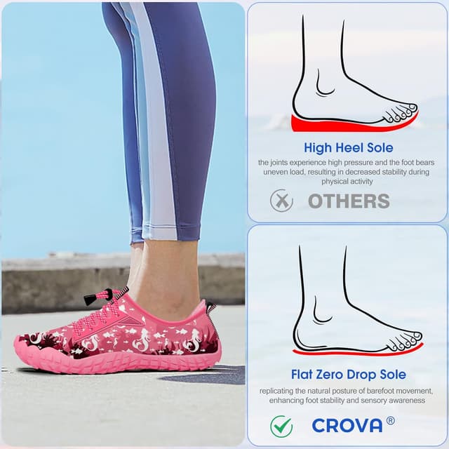 Thumbnail 6 de Kids Built-in Heel Grips Water Shoes with Wide Toe Box and 360° Protection for Beach, Pool & Hiking