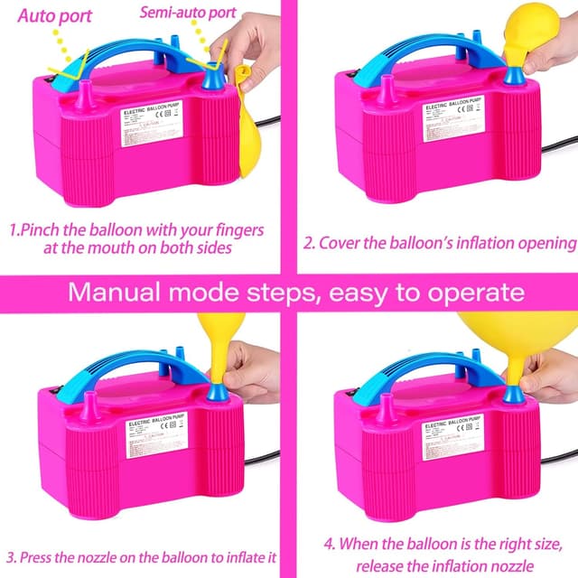 Thumbnail 3 de Wetisedg Electric Balloon Pump Dual Nozzle 600W