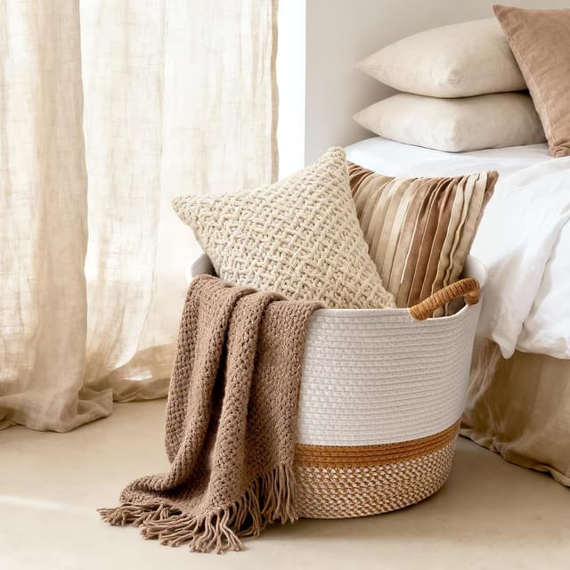 Thumbnail 4 de Purecas Wäschekorb 36 x 40 cm Baumwollseil