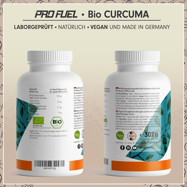 Thumbnail 5 de Bio Curcuma Kapseln 365x 700 mg