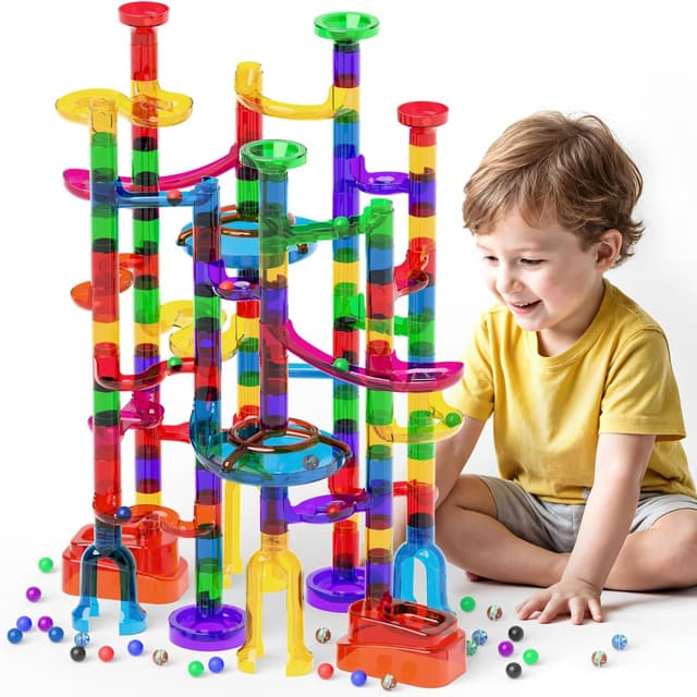 Thumbnail 6 de Marble Run STEM Educational Toy Set (109pcs) with Transparent Tracks and 60 Marbles
